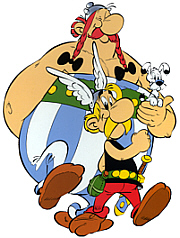 Zwei, uns wohlbekannte Gallier: Asterix und Obelix!