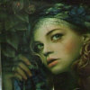 Am Salleck-Stand fand sich der romantisch-schöne Titel "Elixir" von Melinda Delon, die ihren Bilder zum Verwechseln ähnlich sah. 