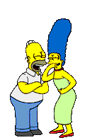 Homer und Marge amüsieren sich